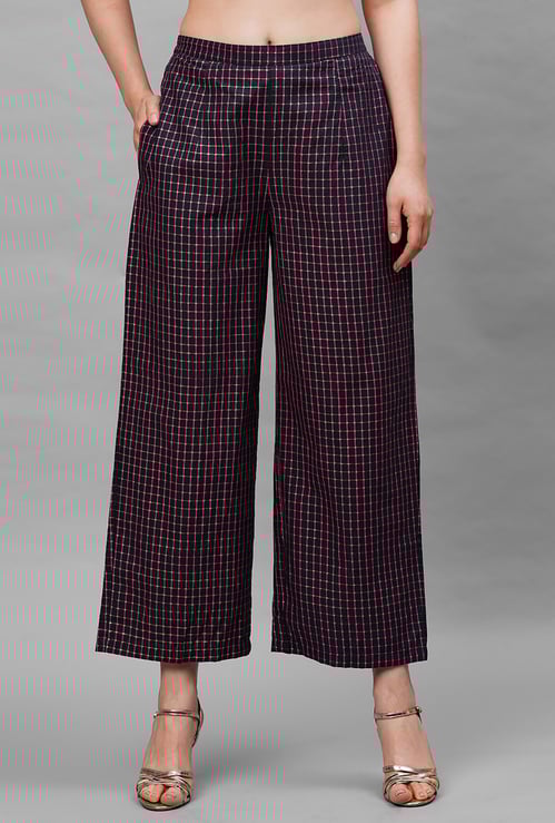 INDO ERA Checked Regular Fit Palazzos