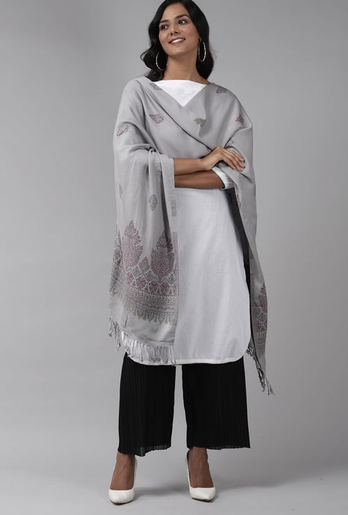 INDO ERA Ethnic Motif Woven Shawl