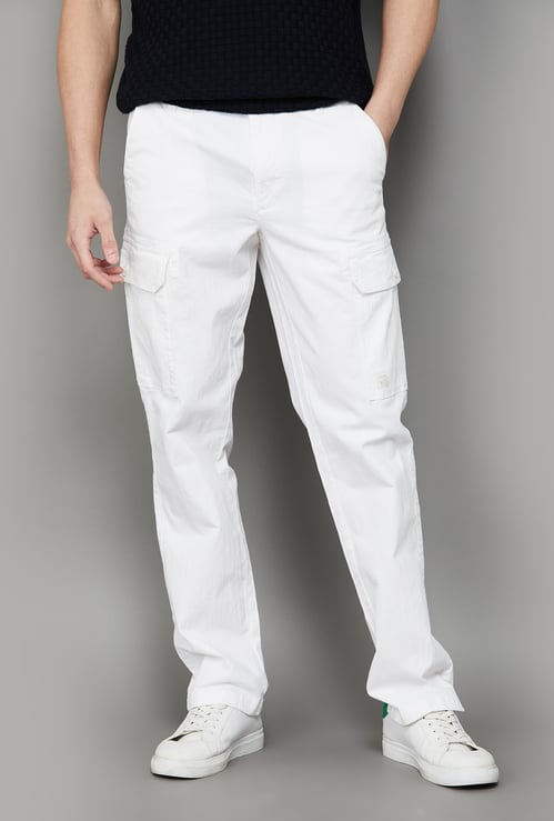 T-BASE Solid Regular Fit Cargos