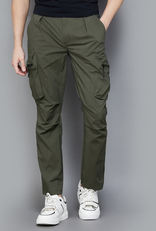 U.S. POLO ASSN. Solid Regular Fit Cargos