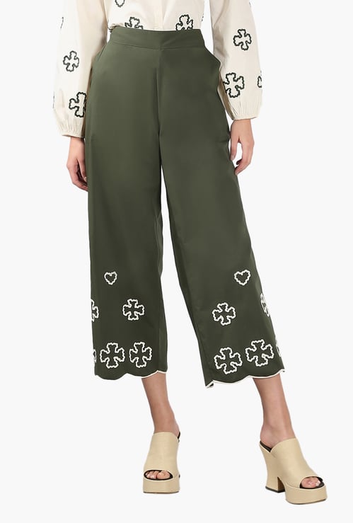 VERO MODA Applique Cropped Trousers