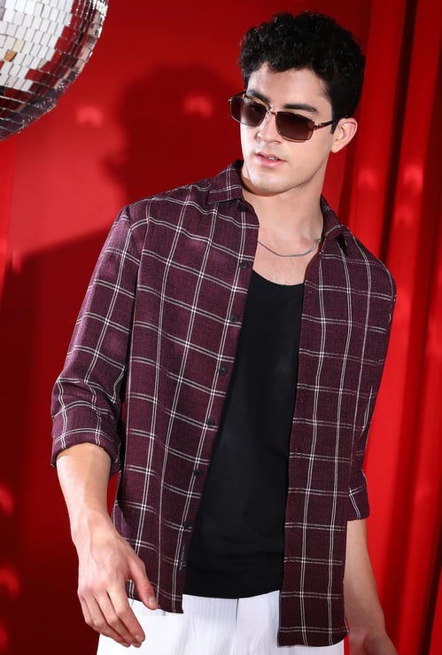CAMPUS SUTRA Checked Regular Fit Shirt
