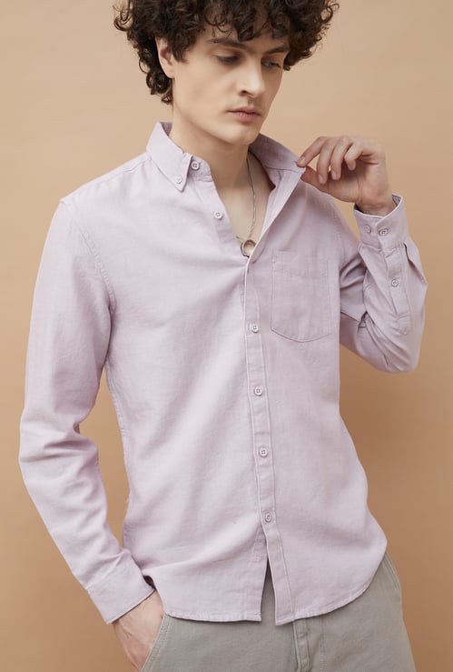 FAME FOREVER Solid Smart Fit Shirt