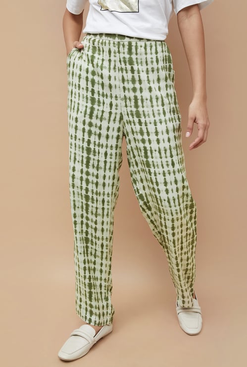 FAME FOREVER Tie & Dye Printed Trousers