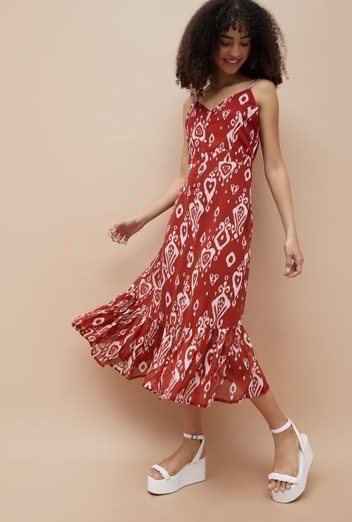COLOUR ME Printed A-line Dress