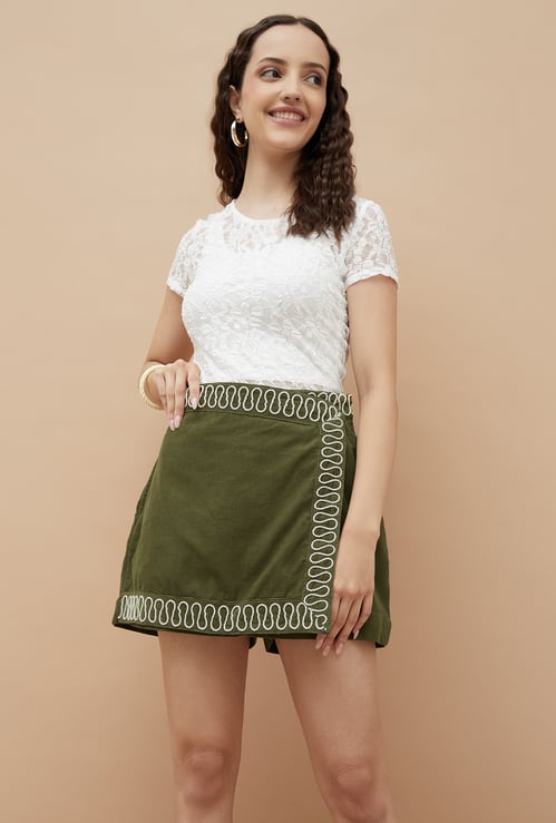 COLOUR ME Embroidered Skort