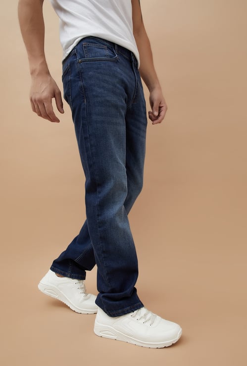 FORCA Stonewashed Slim Straight Jeans