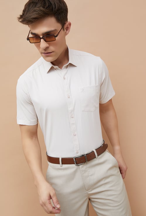 CODE Textured Regular Fit Formal Shirt