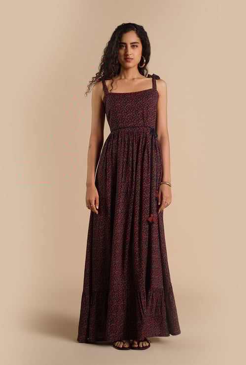 GLOBAL DESI Printed Maxi Dress