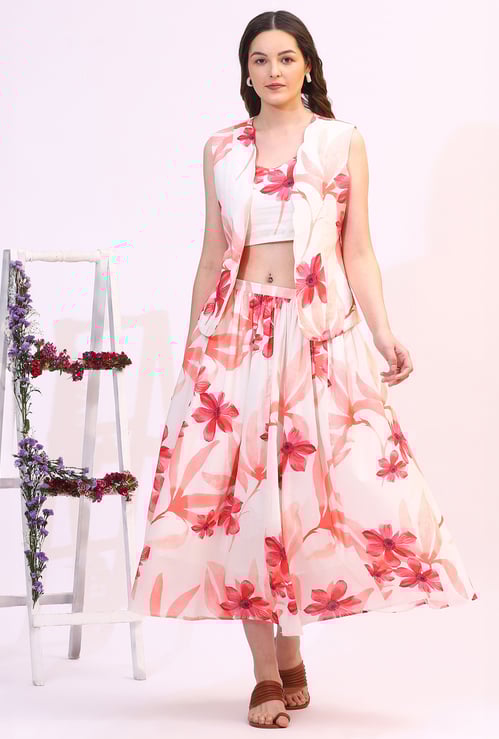 W Floral Print Co-Ords Set with Jacket