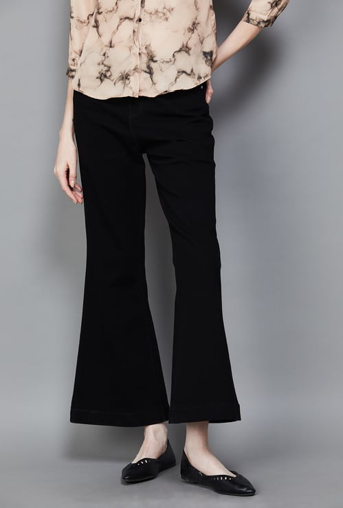 XPOSE Solid High-Rise Bootcut Jeans