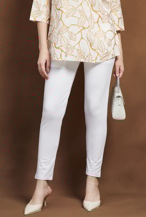 MELANGE Solid Straight Pants