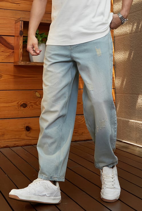 CAMPUS SUTRA Light Wash Jeans (Baggy Fit)