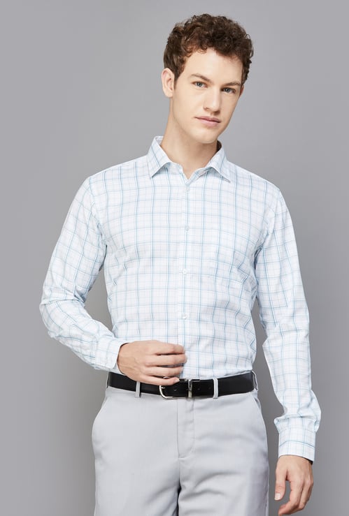 PARK AVENUE Checked Slim Fit Formal Shirt