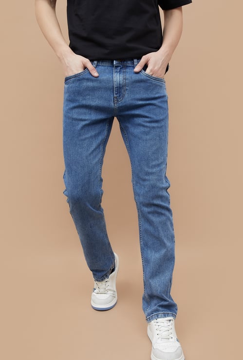 DENIMIZE Washed Slim Straight Jeans