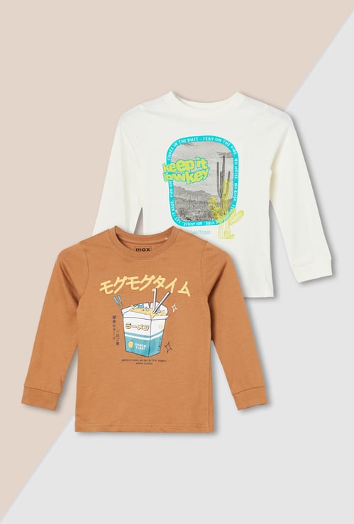 Boys Printed T-shirts - Pack of 2