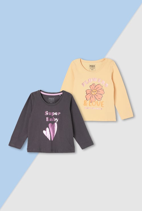 Girls Printed T-shirt - Pack of 2