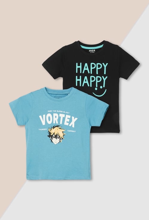 Boys Printed T-shirt - Pack of 2