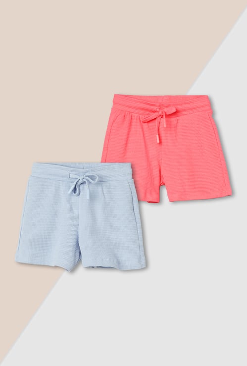 Girls Knitted Shorts - Pack of 2