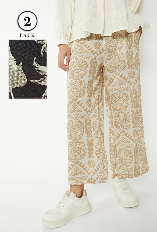 Women Printed Palazzos - Pack of 2