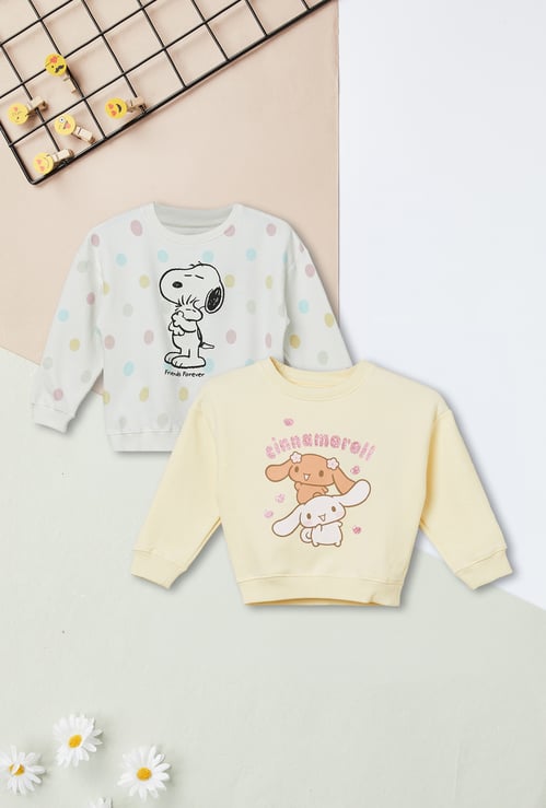 Girls Printed Sweatshirt - Pack of 2