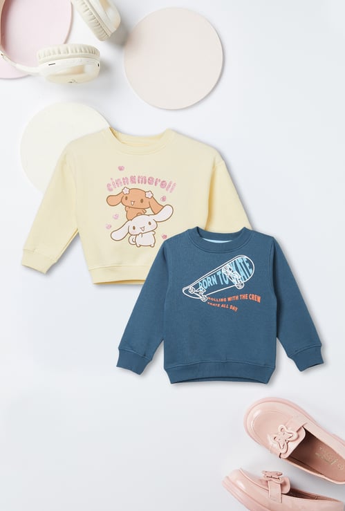 Girls Printed Sweatshirt - Pack of 2