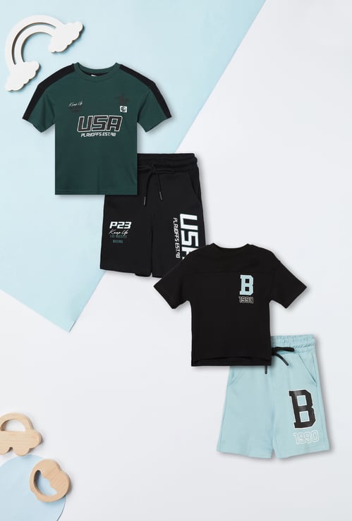 Boys Printed Shorts Set - Pack of 2