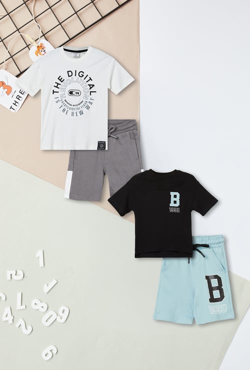 Boys Printed Shorts Set - Pack of 2