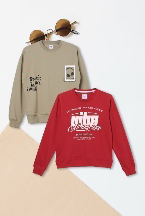 Boys Printed Sweatshirt - Pack of 2