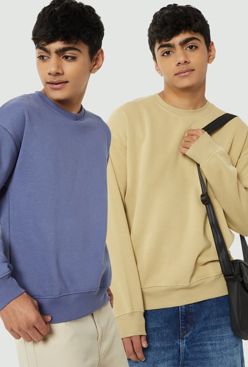 Boys Solid Sweatshirt - Pack of 2