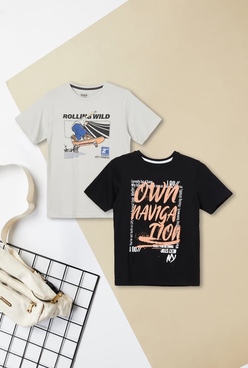Boys Printed T-shirt - Pack of 2