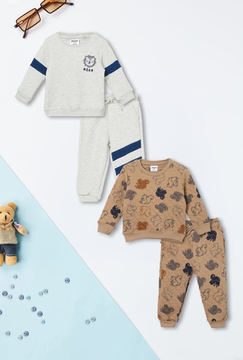 Boys Quilted Joggers Set - Pack of 2