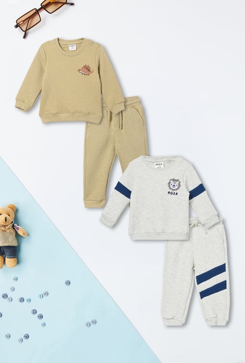 Boys Applique Joggers Set - Pack of 2