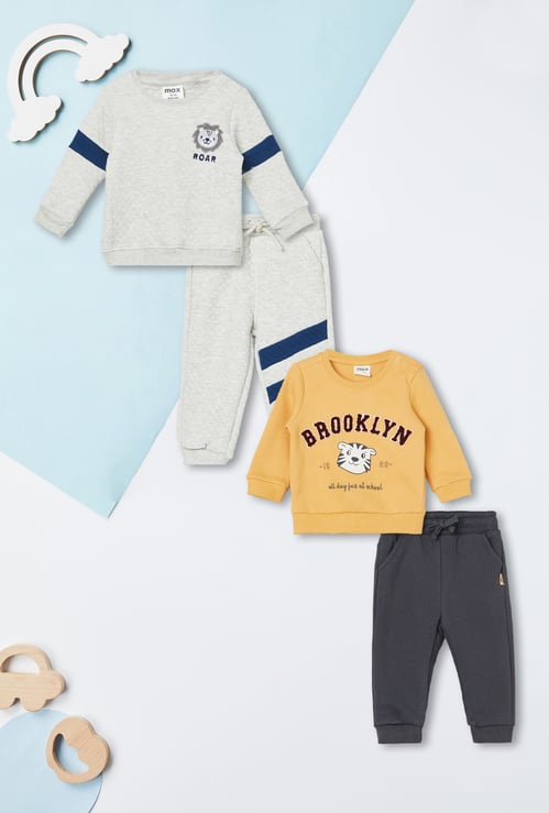 Boys Applique Joggers Set - Pack of 2