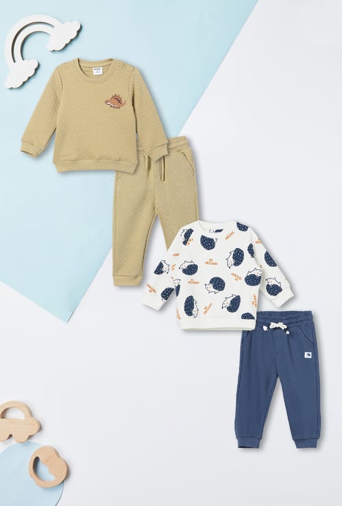 Boys Assorted Joggers Set - Pack of 2