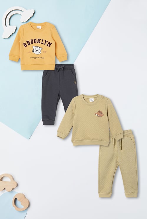 Boys Assorted Joggers Set - Pack of 2