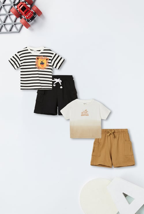 Boys Printed Shorts Set - Pack of 2