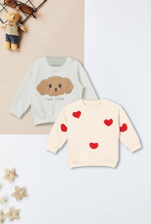 Girls Applique Sweatshirt - Pack of 2
