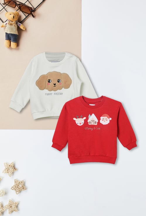 Girls Embroidered Sweatshirt - Pack of 2
