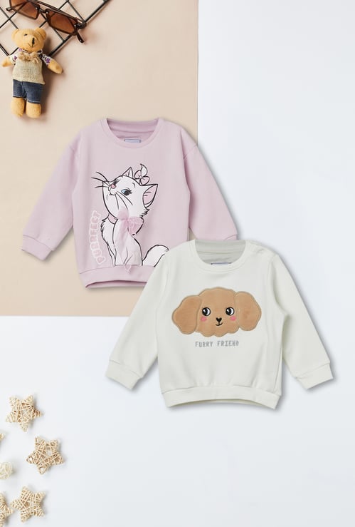 Girls Applique Sweatshirt - Pack of 2
