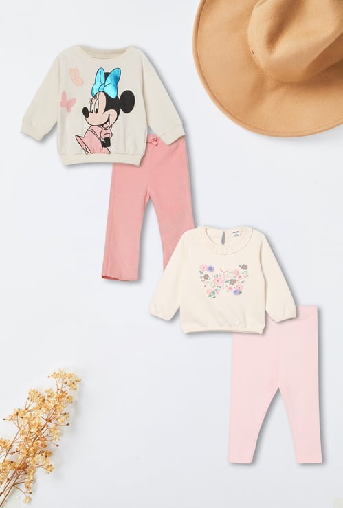 Girls Printed Bottom Set - Pack of 2