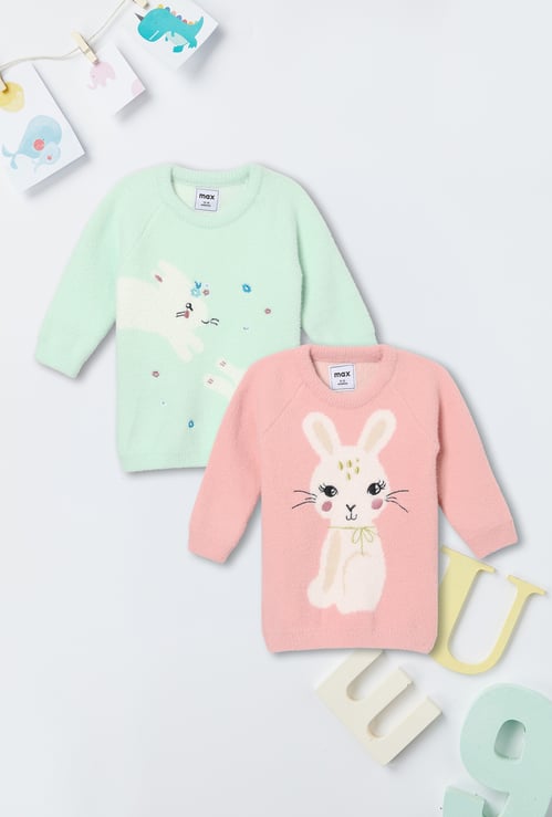 Girls Assorted Knit Sweater - Pack of 2