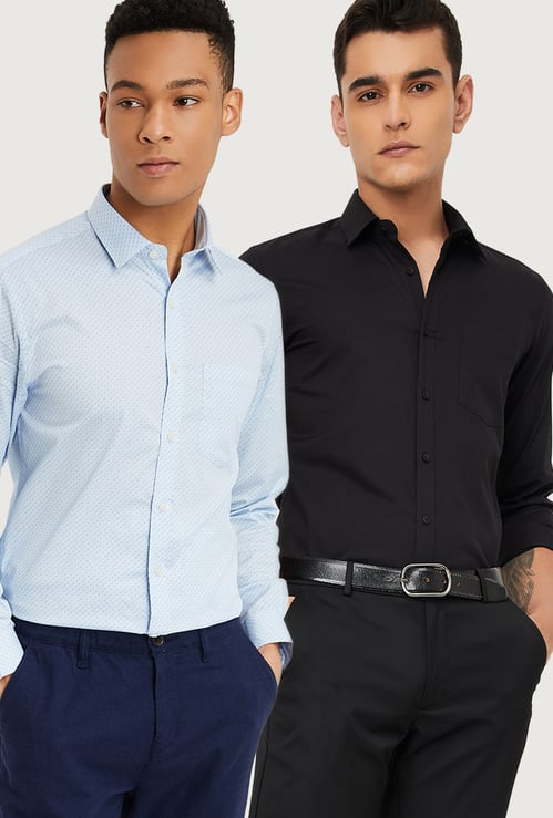 Men Assorted Formal Shirt - Pack of 2