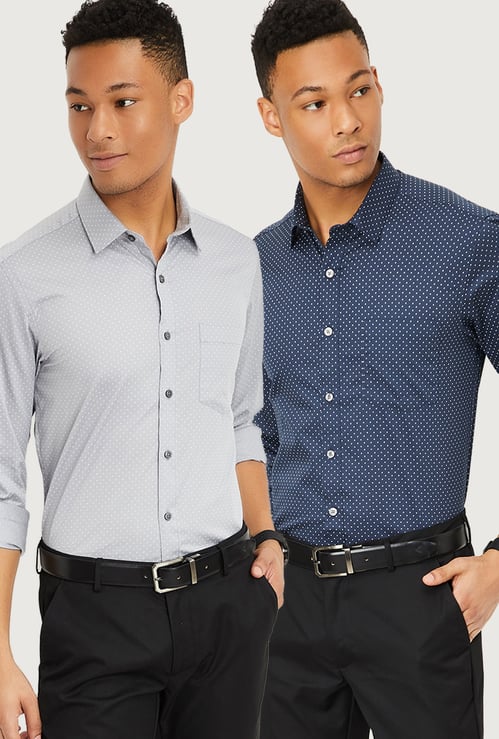 Men Assorted Formal Shirt - Pack of 2
