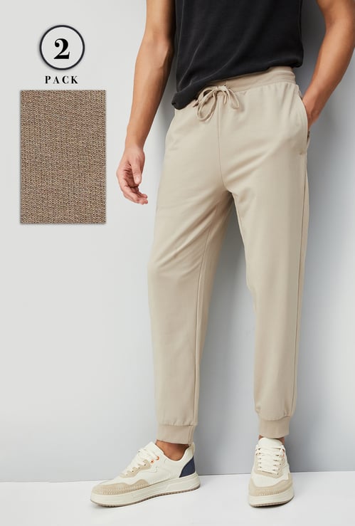 Men Solid Sports Joggers - Pack of 2