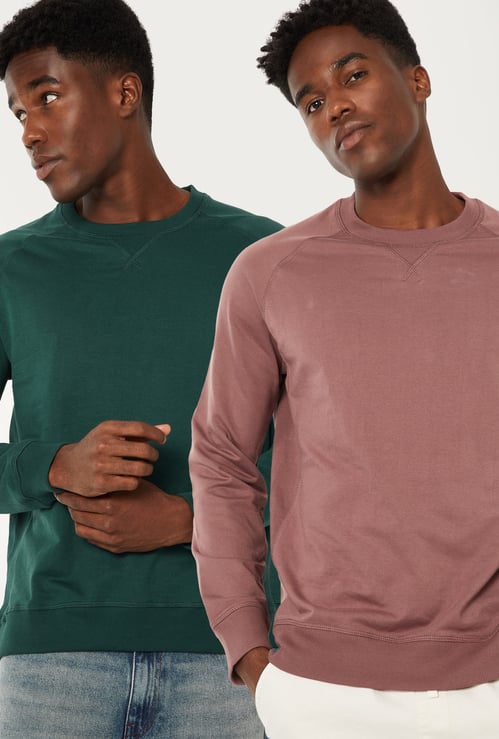 Men Solid Sweatshirt - Pack of 2