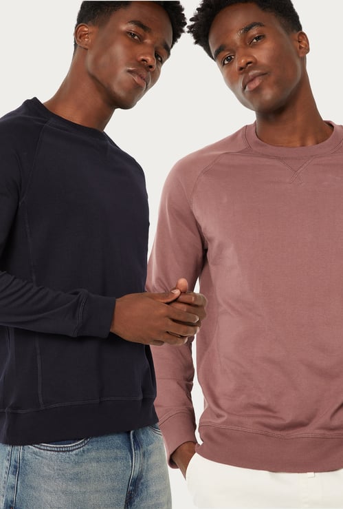 Men Solid T-shirts - Pack of 2