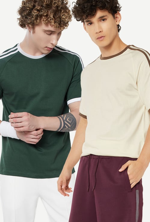 Men Striped Polo T-shirts - Pack of 2