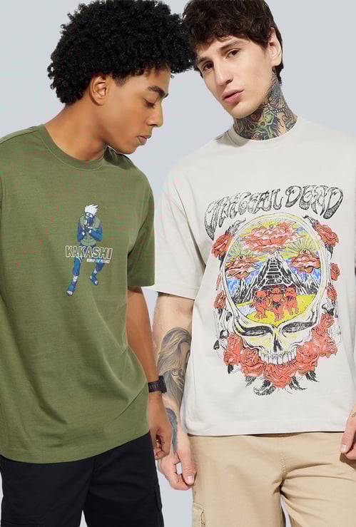 URB_N Men Character Print T-shirt - Pack of 2