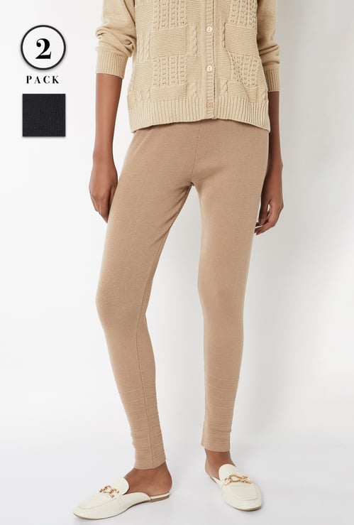 Women Knitted Leggings - Pack of 2